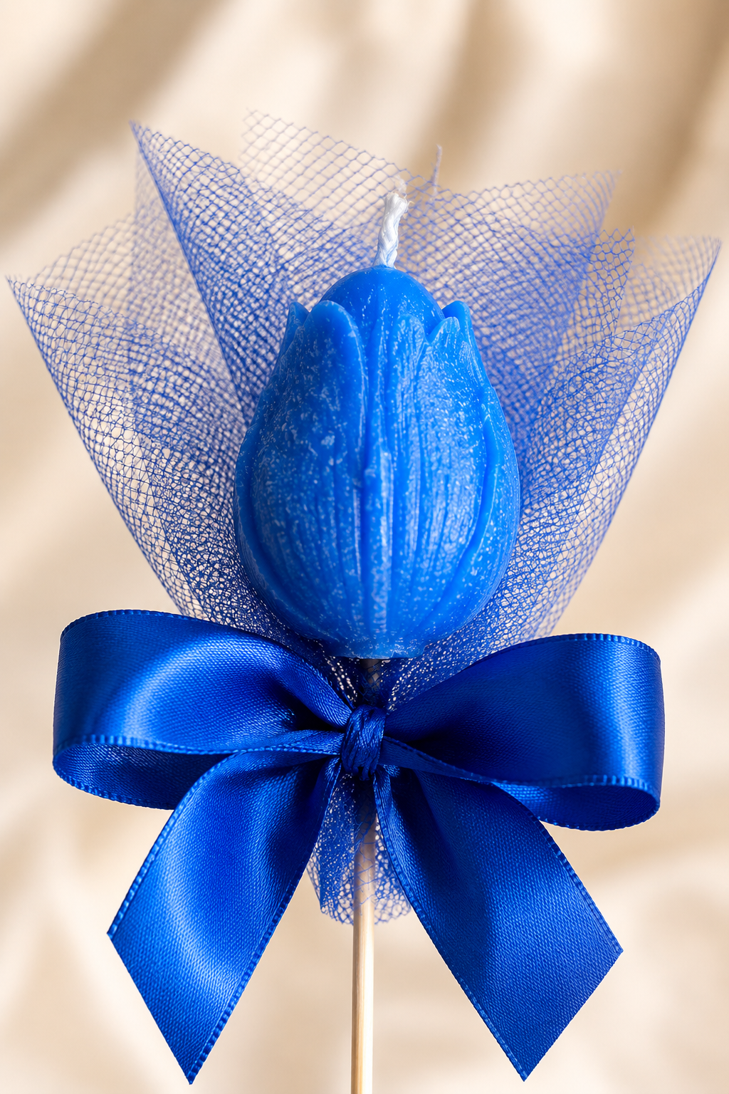 500 Adet Kişiye Özel Mavi Lale Kokulu Mum Hediyelik Söz Nişan Kına Baby Shower Organizasyon Hediyesi